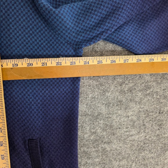 Robert Graham Cardigan Men XL Blue Fade Diamond Knit Button Down Grandpa Sweater - Picture 10 of 14